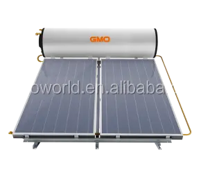Panel datar surya sistem pemanas air surya pemanas air-150L-300L + n2 perlindungan gas panel surya