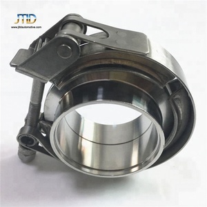 JTLD High Performance Turbo <strong>Exhaust</strong> Pipe Quick Release V Band <strong>Clamp</strong> with Male and Female Flanges or Standard Flat Flanges Kits - Product Image 2