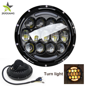 Luz de estacionamiento Amarillo Blanco DRL ángulo ojos 7 pulgadas ronda Jeep Wrangler Offroad 7 pulgadas Led faro para Jeep - Product Image 1