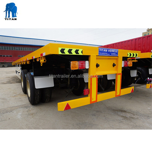 TITAN VEHICLE - Remorque à plateau plat à double essieu <span class=keywords><strong>de</strong></span> 40 pieds, suspension à bogie, semi-remorque à plateau plat - Product Image 6