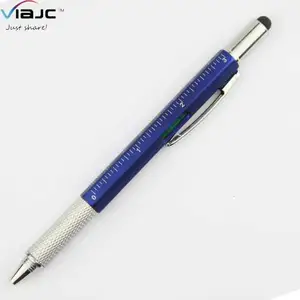 5 in 1 multifunction tool pen with screwdrive/ruler/level/active stylus