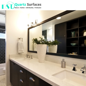 Bán buôn pha lê trắng lấp lánh <span class=keywords><strong>Quartz</strong></span> <span class=keywords><strong>slab</strong></span> cho nhà bếp và Vanity bàn sàn nhân tạo thiêu kết đá - Product Image 2