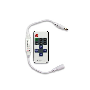 <span class=keywords><strong>Mini</strong></span> controlador de tira de luz LED de un solo color inalámbrico RF de 11 teclas atenuador remoto - Product Image 1
