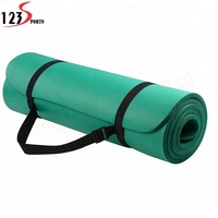 Estera de Yoga NBR con correa de transporte, estera de Yoga de equilibrio de 10mm, Extra gruesa, alta densidad, ejercicio antidesgarro, logotipo impreso personalizado, 8-20mm