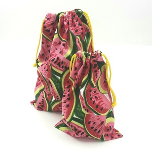 กระเป๋าหูรูดลายแถบกำหนดได้เองโพลีเอสเตอร์/ ไนลอน/ผ้าฝ้ายพิมพ์โลโก้ OEM - Product Image 6