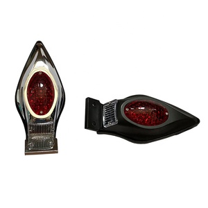 <span class=keywords><strong>Feu</strong></span> <span class=keywords><strong>arrière</strong></span> universel <span class=keywords><strong>Vintage</strong></span> en aluminium, Type goutte d'eau/larme 12V LED pour motos - Product Image 5