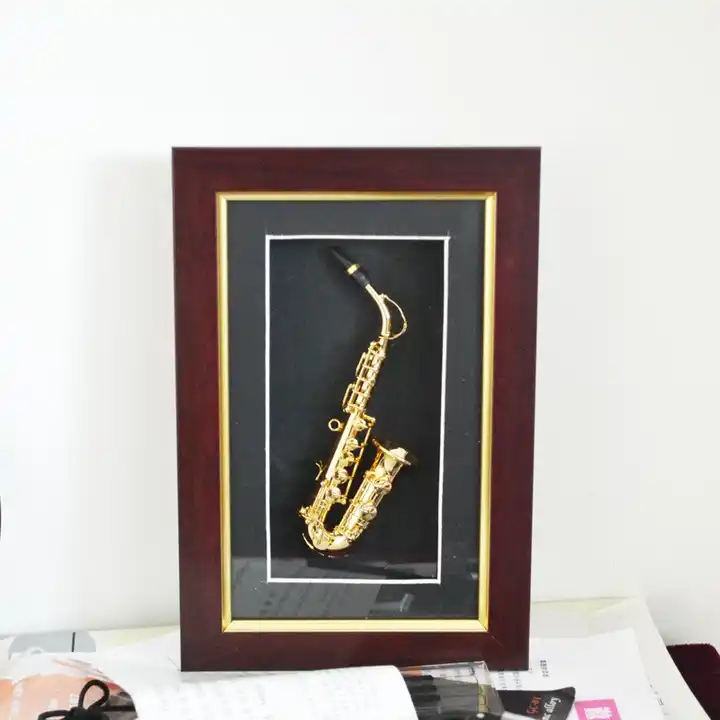 musique cadeaux saxophone sax modèle cadre vitrine cadre mural