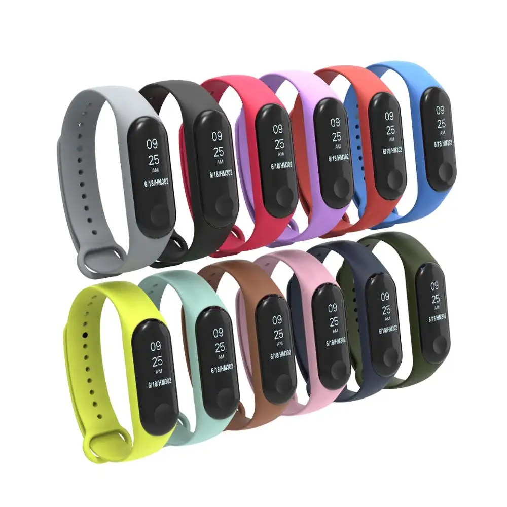 Replacement Smart Bracelet Band Silicone Wrist Strap For Xiaomi Mi Band 3 Mi Band 4