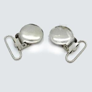 High Quality <strong>Silver</strong> Top Round Shaped Suspender <strong>Clips</strong> Wholesale Suspender <strong>Clips</strong> - Product Image 3