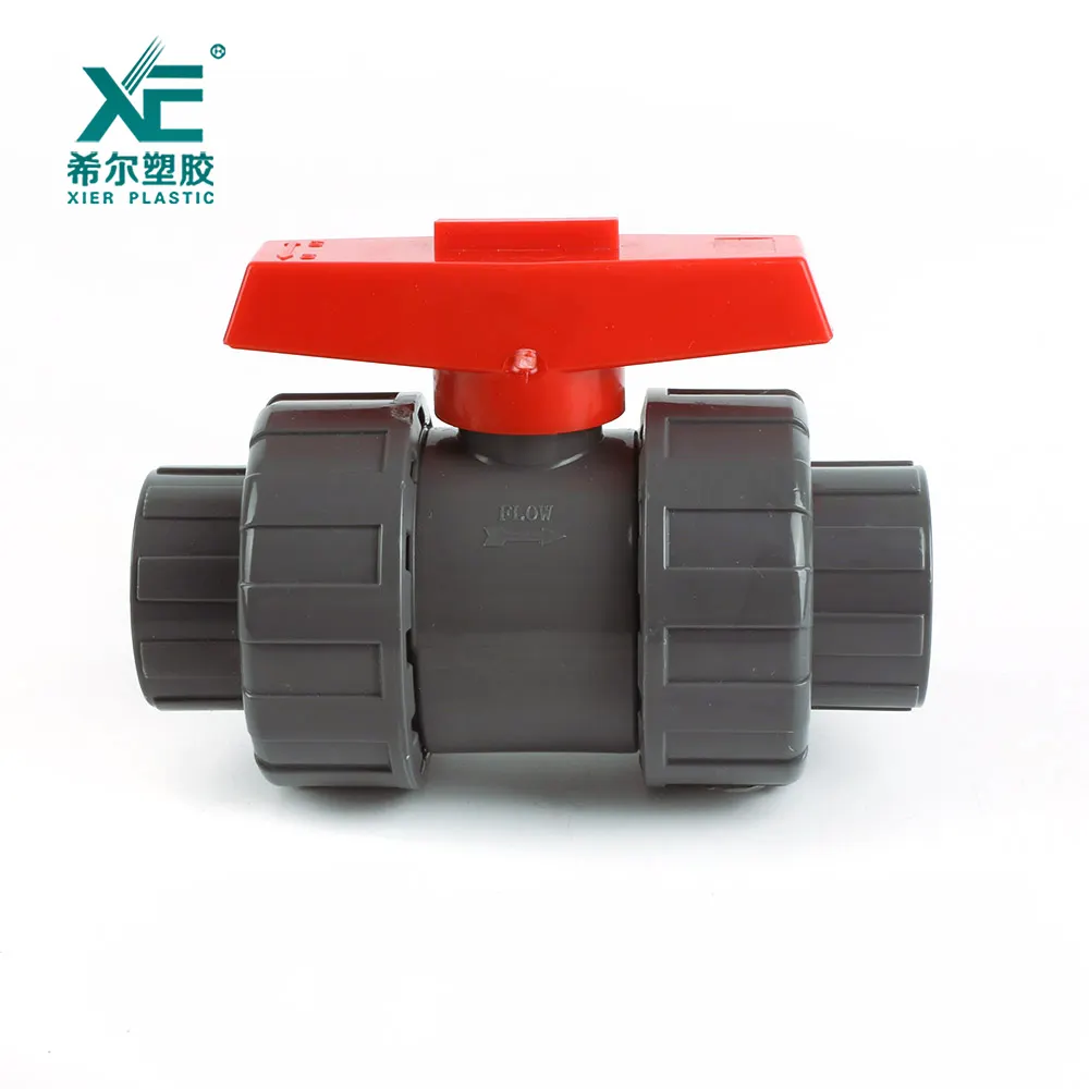 XE Free Sample 1/2"-2" Colors Optional upvc plastic double true union ball valve