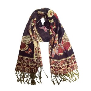 Sciarpe da Donna 100% Poliestere, Pashmina Invernale Grande con Motivo a Farfalla - Product Image 3