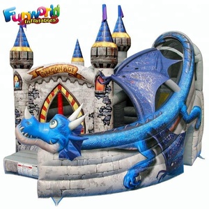 Drago a tema per bambini casa di rimbalzo castello gonfiabile per i bambini castello gonfiabile scivolo - Product Image 2