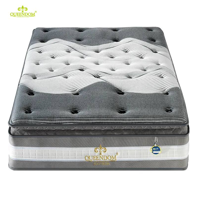 Design Luxury Plastic Air Conditioning Mousse Royal Spring Mattress Hot Sale & New 100% Memory Foam Home Furniture Dark Gray