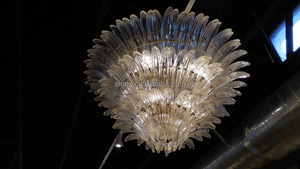 Lustre Décoration Artistique Design 360 Verre Verre de Murano Économie d'Énergie Verre Moderne Contemporain Soufflé à la Main Art Plume Blanc 25 90 - Product Image 4