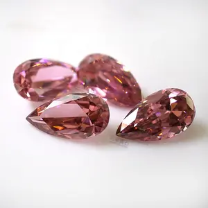 Di qualità superiore pear cut sintetico rhodolite cz allentati della pietra preziosa