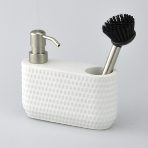 Distributeur de savon à main de forme ovale en céramique blanche gracieuse pour l'hôtel domestique et les toilettes - Product Image 1