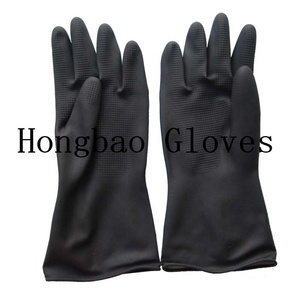 Guantes de seguridad interior naranja exterior negro de <span class=keywords><strong>100g</strong></span> Guantes de látex de caucho industrial SUN con resistencia química para uso en el trabajo - Product Image 6