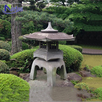 Ornements de granit au design unique pour l'extérieur Lanterne en pierre de marbre artificiel jaune Vente de jardin en plastique de style japonais chinois moderne