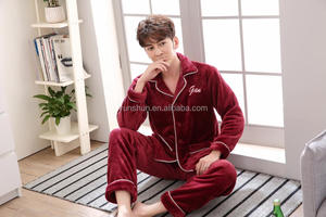 Pigiama Invernale <span class=keywords><strong>da</strong></span> <span class=keywords><strong>Uomo</strong></span> a Maniche Lunghe, Abbigliamento Comodo in Flanella per Casa, Prodotto <span class=keywords><strong>da</strong></span> Produttore Cinese - Product Image 2