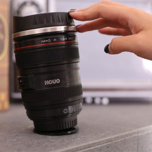 Café caméra lentille tasses plus chaud isolé voyage en acier inoxydable ensemble noël nordique luxe clair mignon Double paroi en gros - Product Image 4