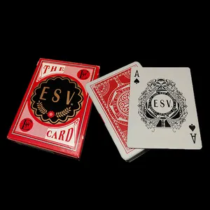 Atacado azul carta de baralho-Cartões de jogo de papel do esv, 63x88mm com papel preto 310gsm