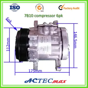 12 V DC klimakompressor, 7B10, 112mm/6PK