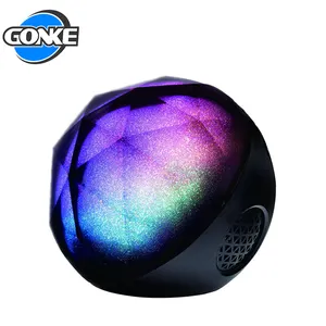 Bon son magique led boule subwoofer haut-parleur portable sans fil bluetooth haut-parleur pour la fête