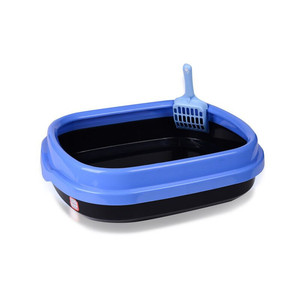 Semi closed plastic environmental petty cat litter box toilet flushing with Scoop - Product Image 2