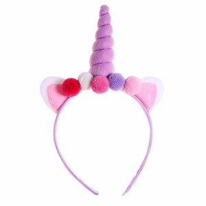 Mignon Boules de Poils Licorne Corne <span class=keywords><strong>Bandeau</strong></span> <span class=keywords><strong>Lapin</strong></span> <span class=keywords><strong>Oreille</strong></span> <span class=keywords><strong>Bandeau</strong></span> Bébé Princesse Festival Cheveux Accessoires - Product Image 4