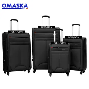 2020 时尚OEM ODM设计师定制面料微调轮式案例小车行李箱套装旅行包