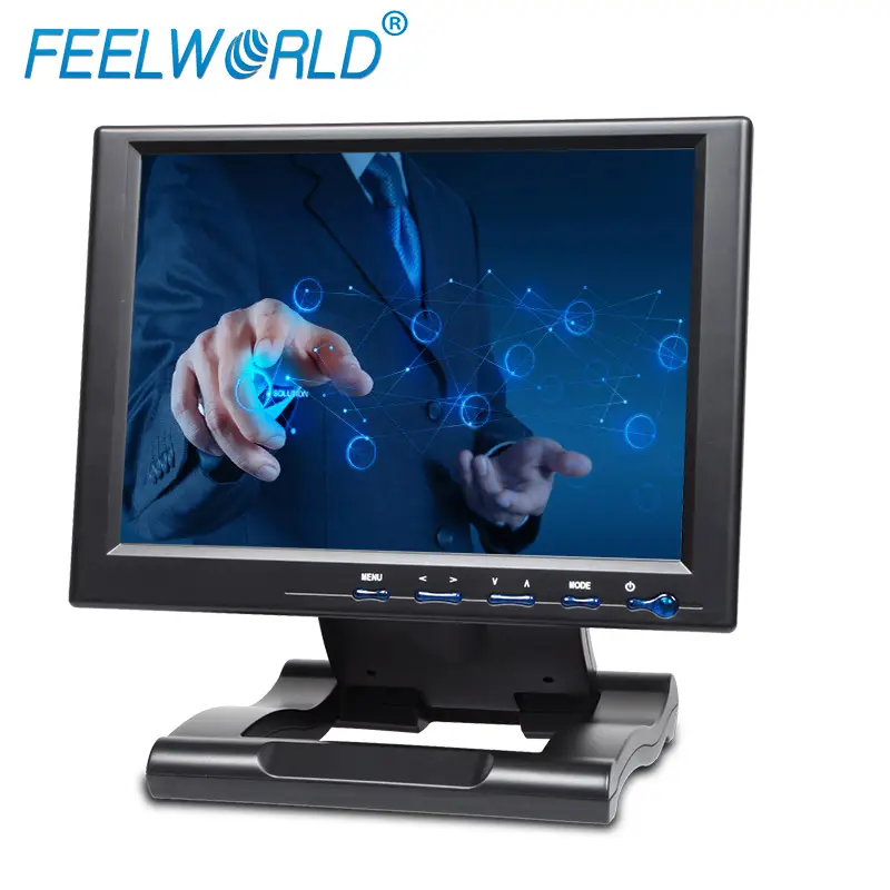 FELWORLD 10 inç lcd monitör AV Ypbpr DVI HDMI girişi