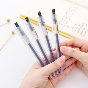 Stylo à <span class=keywords><strong>encre</strong></span> gel transparent en plastique simple, <span class=keywords><strong>action</strong></span> par clic, <span class=keywords><strong>encre</strong></span> noire 0,5 mm, pour signature - Product Image 4