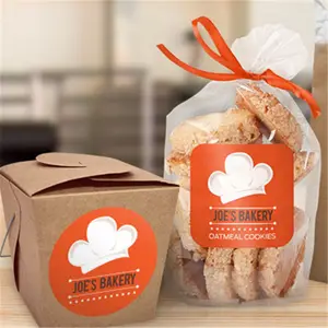 Benutzer definierte gestanzte handgemachte Kekse Lebensmittel paket Aufkleber Etikett