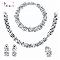 Parures de bijoux en alliage tendance 2018 : boucles d'oreilles, collier, bague, bracelet, parures de bijoux brésiliennes