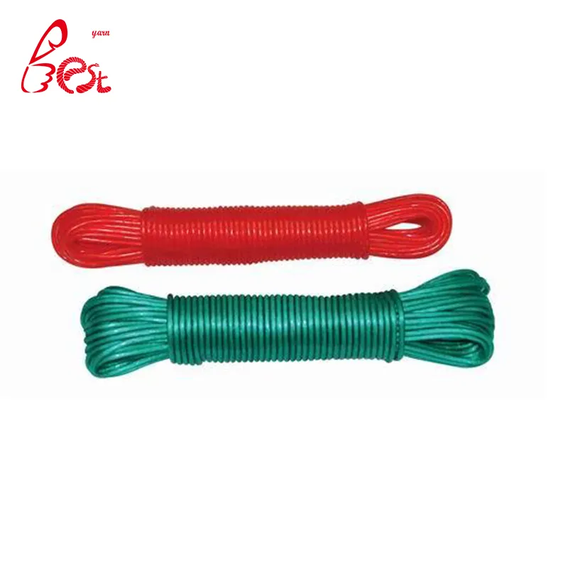 Corde de plastique en PVC, corde avec revêtement en PVC, 10 m