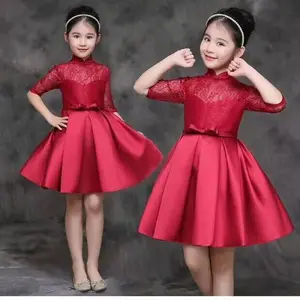 2024 boutique infantil atacado roupas rendas meninas vestidos de design vestidos