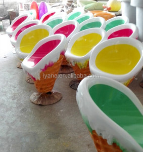 Outdoor Riesen Harz Handwerk Glasfaser Eis Statue Stuhl Tischplatte Modell Kegel Eisdiele Dekoration Anzeige - Product Image 4