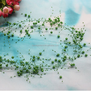 Hierro alambre conectado color sólido mini bola redonda Faux perla hebras de cuentas para el Partido decoración de la boda - Product Image 3