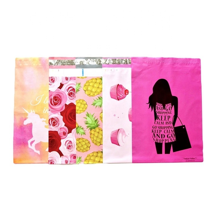 unicornio Rosa diseño de servicio de mensajería de envío venta al por mayor en los anuncios de polietileno bolsa 10x13