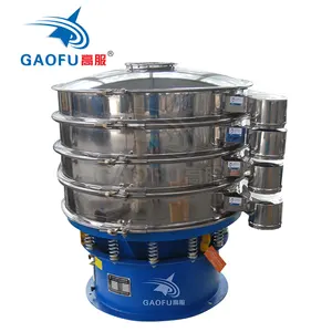 Industrial rotary vibrating screen sieve for flour powder coffee cocoa granule with 1-4 layers