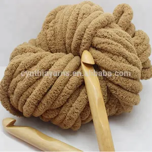 超厚手の分厚い巨大なシェニール毛糸手編み毛糸ベビーカーペット価格