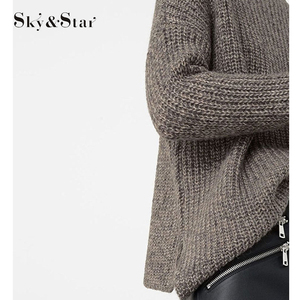 Abricot ras du <span class=keywords><strong>cou</strong></span> 16 GG personnalisé tricoté <span class=keywords><strong>laine</strong></span> pull chandail femmes - Product Image 4