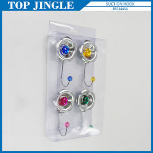 4 ganchos de succión redondos pequeños de acero inoxidable en forma de flor - Product Image 2