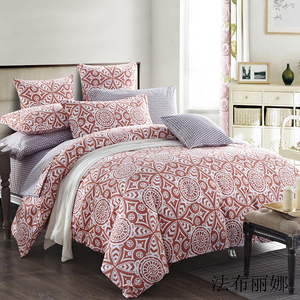 KOSMOS 4 cái dệt vải gia đình chăn cover set thứ vải chúc bâu khăn trải giường - Product Image 1