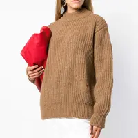 Long sleeve peruvian alpaca anime hand knit wool sweater designs for women ugly christmas sweater