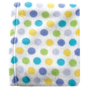 100 polyester promotionnel Bleu <span class=keywords><strong>Treillis</strong></span> Impression Corail Couverture Polaire pour bébé - Product Image 2