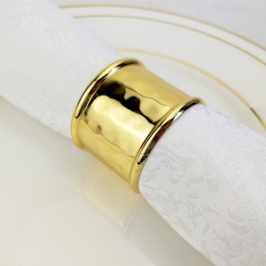 <span class=keywords><strong>Anelli</strong></span> <span class=keywords><strong>Portatovaglioli</strong></span> in Metallo di Lusso Stile Classico per Matrimoni e Hotel, Decorazione da Tavola - Product Image 3