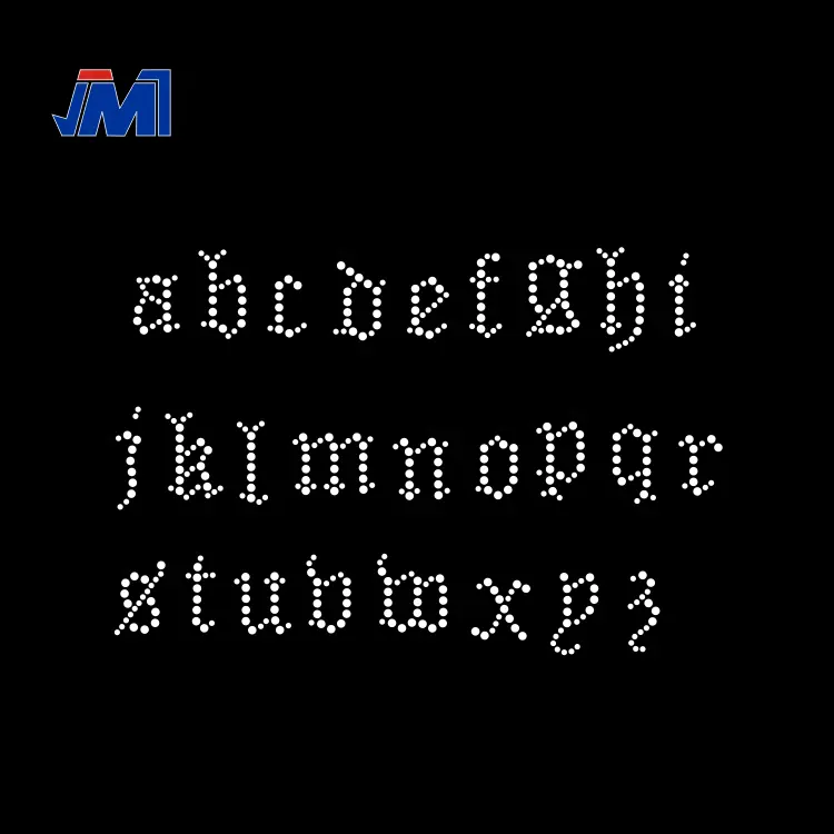 Rhinestone caliente del arreglo motivo letras del alfabeto