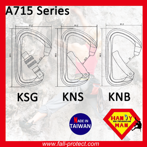 25KN puerta curvada montañismo escalada para rescate mosquetón de aluminio - Product Image 6