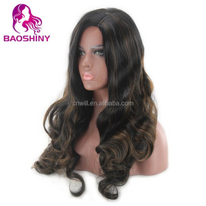 Wig Rambut Sintetis Model Body Wave Wig Sintetis untuk Wanita Kulit Hitam Wig Sintetis Panjang Bergelombang - Product Image 6